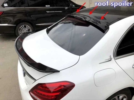 MERCEDES W205 2015-2021 C SERISI IÇIN UYUMLU CAM ÜSTÜ SPOILER - PIANO BLACK (PARLAK SIYAH)